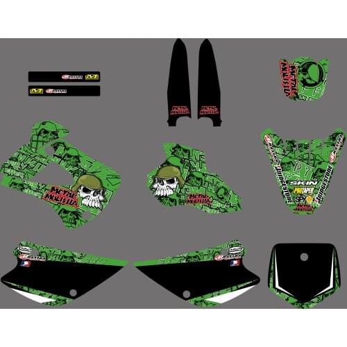 0474 TEAM GRAPHICS & BACKGROUNDS DECALS Sticker For Kawasaki KX80 KX 80 1994 1995 1996 1997