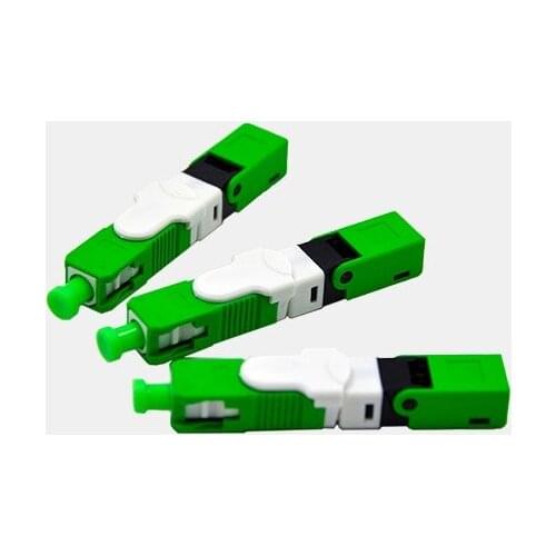 100PCS/Lot ESC250D SC APCSingle-Mode Fiber Optic Quick Connector FTTH SM Optic Fast ConnectorFree Shipping
