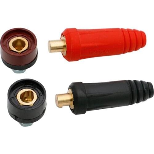 RED BLACK 10-25 35-50 Welder spot brass connector plug socket 2PCS