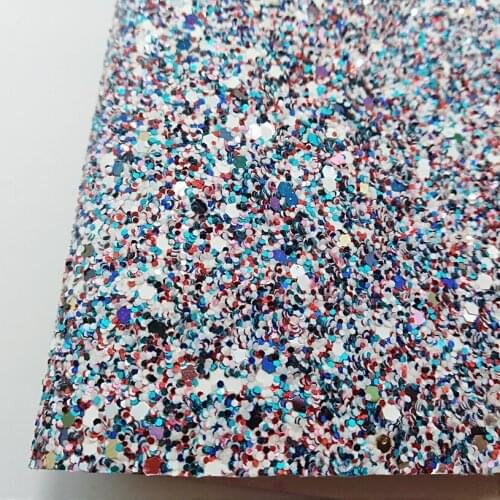 3PCS 21x29cm Chunky Glitter Leather PU Leather Synthetic Leather Artificial Leather for DIY accessories 6S58B