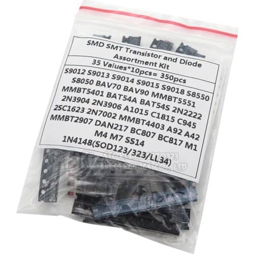 35values*10PCS=350PCS SMD SMT hjxrhgal Transistor and Diode Assortment Kit
