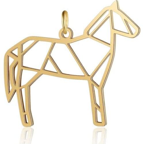 5pcs/Lot Stainless Steel Open Frame Horse Pendant Diy Fashion Necklace Earring Bracelet Jewelry Making Findings