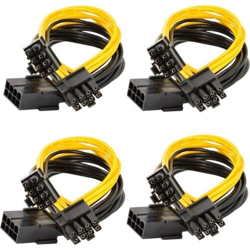8 Pin PCI-E to 2 PCI-E 8 (6+2) Pin Power Cable, Splitter PCI Express Graphics Card Connector GPU Power Cable