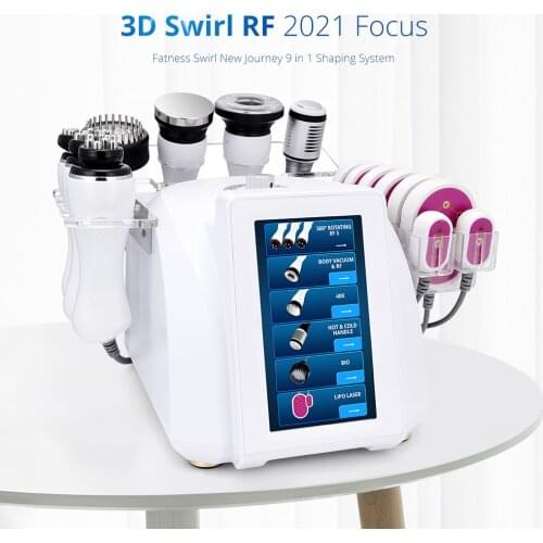 9 in 1 360 Degree Automatic 3D Rotating RF Slimming Spa Vacuum RF Unoisetion Cavitation 40K Weight Loss Skin Lifting Lipo Laser