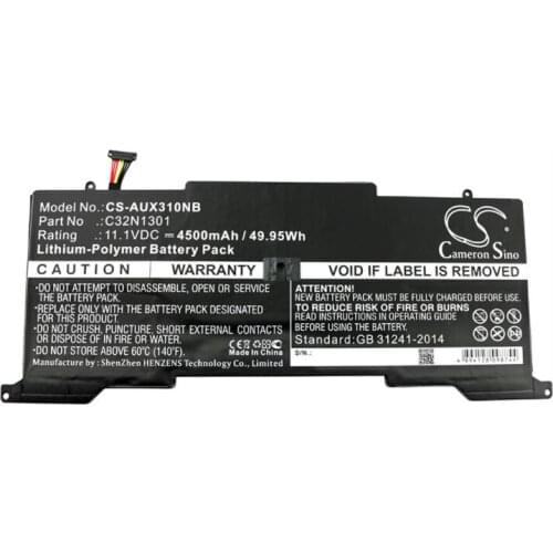 Cameron Sino 4500mAh battery for ASUS UX31LA-0132A4500U 0161A4200U C4018H C4026H C4078H DS71T US51T C32N1301