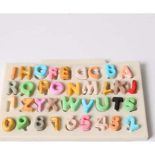 Small Alphabet Cake Tools Letter Cute Baby Silicone Mold Decorating Cupcake Topper Tool Chocolate Fondant Cake Tools Mould
