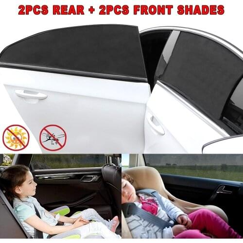 Car Sun Visor Rear Side Window Sun Shade Sun Mosquito Net Sun Cover Kids Baby UV Protection Block Mesh Mosquito Repellent Cover