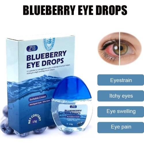 Blueberry Eye Drop Relieves Red Eyes Discomfort Blurred Vision Dry Itchy Eyes Clean Detox Care Dressing