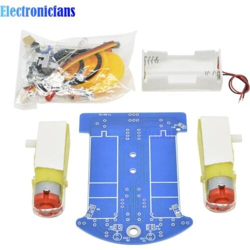 D2-1 Smart Robot Car Kits Intelligent Tracking Line Car Photosensitive Robot Kits Parts for DIY Electronic Toy Without Battery