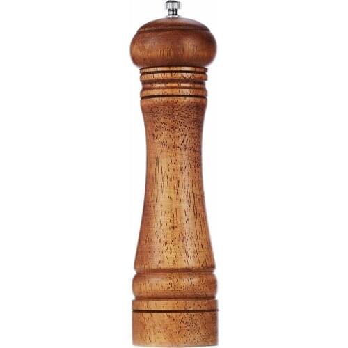 Wood Pepper Grinder Adjustable Coarseness Salt Pepper Herb Mill Manual Seasoning Bottle Barbecue Camping Cooking Kitchen Tools