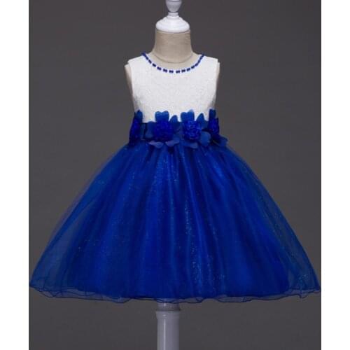 Kids Girl Tutu Flower Dress Pearl Children Party Wedding Formal Dresses for Girl Princess First Communion Costume 3 4 6 8 10 12