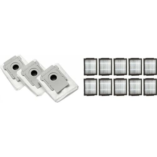 10Pcs Hepa Filter for Irobot Roomba I7 E5 E6 I Series & 3Pc Clean Robot Parts Automatic Dirt Disposal Bags