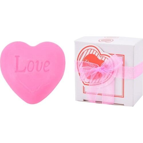 Hot Handmade Love Heart-shaped Design Bath Soap Wedding Party Love Gift Valentine Gift 1pc Soap