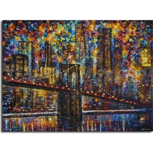 Night New York HD Wall Art Canvas Poster And Print Canvas Painting Decorative Picture For Kitchen Bedroom Home Decor Framework