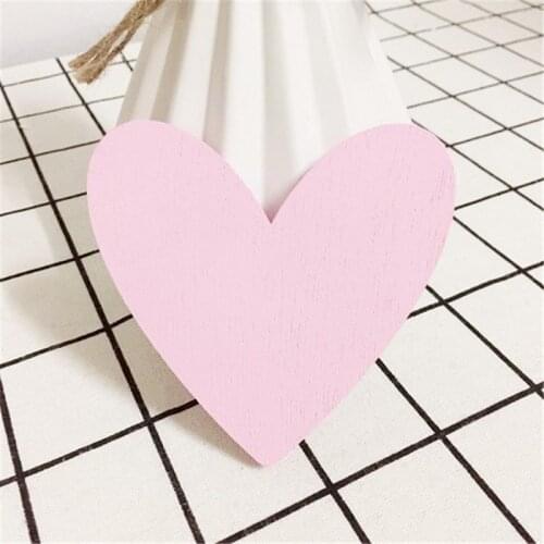 Beautiful Heart Wooden Hooks Hangers For Kids Room Wall Decorative Clothing Hanger Children Birthday Gift Hook