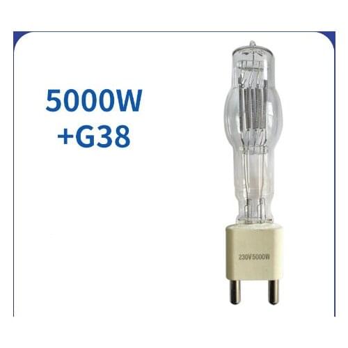 Quartz Spotlight Tungsten Lamp G38 5000W Bubble Boat Searchlight Bulb Photography Stage Bulb
