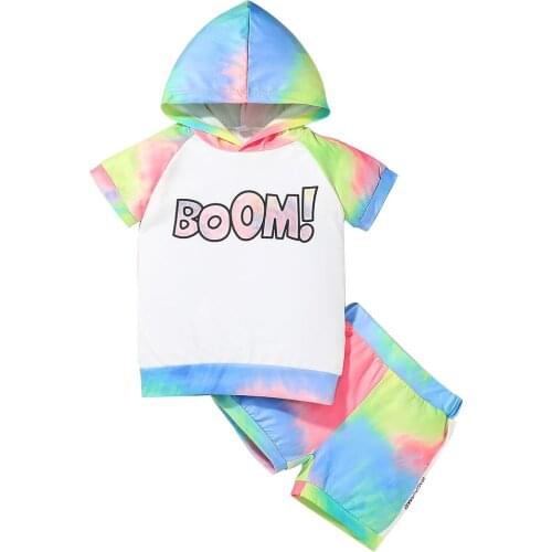 Boy Summer Clothing Set Baby Boy Cartoon Sleeveless Hoodie Tops Shorts 2 Pieces Suit For Newborn Children 0-2 Years Old 30