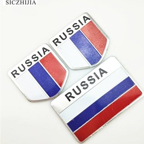 Metal flag Russia emblem automotive shape sticker for Mazda 2 3 5 6 CX5 CX7 CX9 Atenza Axela