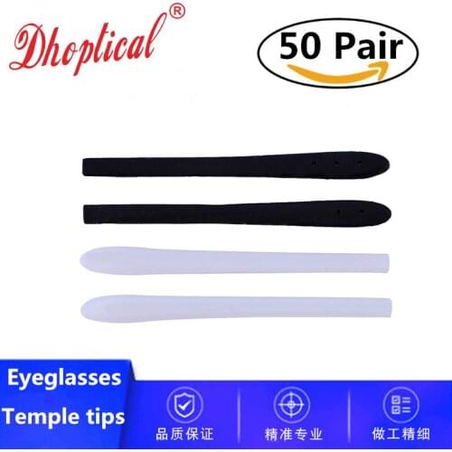 Eyeglasses temples tips ,silicone temple tips ,big square hole 2.0MM size100pcs use for Integrated glasses