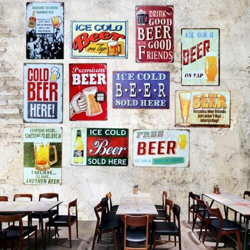 Drink Good Beer Good Friends Vintage Metal Signs Retro Plaque For Wall Bar Home Art Restaurant Decoration Cuadros 30X20CM