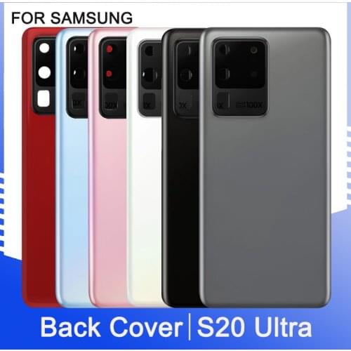 Original Back Glass For Samsung Galaxy S20 Ultra G988 Back Cover Rear Door Case Replacement Part with Frame lens For S20 Ultra