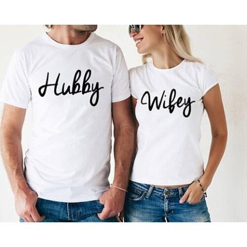 Hubby and Wifey Shirts Couple Tshirts hubby & wifey Matching shirts Best Gift Couple t shirt anniversary gift t shirt tees