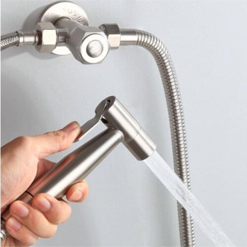 Toilet Bidet Faucet Sprayer Bathroom Toilet Hand Spray Stainless Steel Bidet Spray Set Toilet Bidet Sprayer Shower Self Cleaning