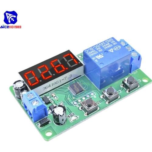 Diymore Delay Time Relay Module Switch Control Relay Cycle Timer Relay LED Digital Display DC 24V