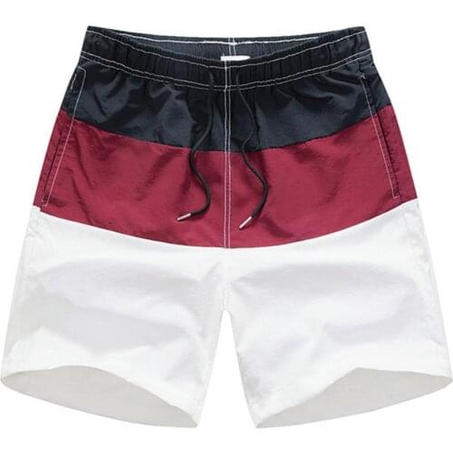 Swim Shorts with Pockets Skin-friendly Polyester Men Summer Beach Boardshorts for Beach Casual Shorts Mens Clothing 2021