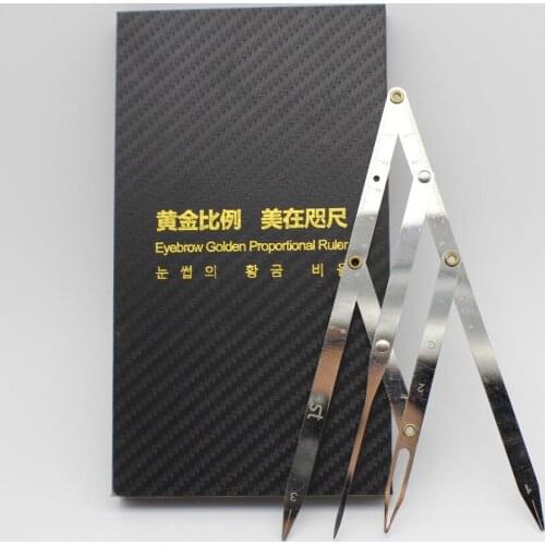 1 Box Micoblading Eyebrow Divider With Pen Designed Golden Mean CALIPERS Eyebrow Shape Permanent Makeup Ratio Measure Tool
