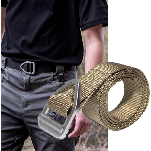 Outdoor Sports Tactical Belt Special Forces Training Nylon Belt With Alloy Buckle for Men