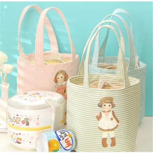 Waterproof Picnic Bag Canvas Carton Printed Picnic Totes Carry Case Round Thermal Portable Picnic Bag bolsas para picnic Bags
