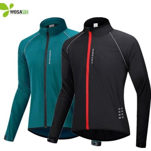 WOSAWE Waterproof Windproof Bicycle Jacket Cycling Jersey MTB Bike Women Mens Windbreaker Reflective Clothing MTB Windcoat