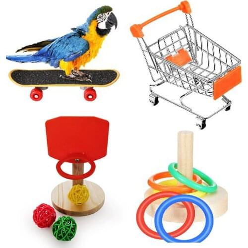 Chewing Basketball Hoop Toys Pet Birds Chew Toy Parakeet Bell Balls Parrot Toys Birdie Props Pet Parrot Pet Products Supplies