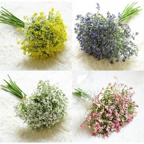 16pcs/set Baby Breath Artificial Flowers Fake Gypsophila Bouquets Floral Arrangement DIY Wedding Party Home Garden Decoration