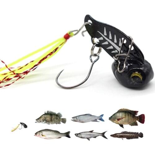 2Pcs Metal Mini VIB Lure With Rainbow Feather Fishing Lures 3g 6g Pin Crank Bait Vibration Spinner Sinking Baits Fishing Tackle