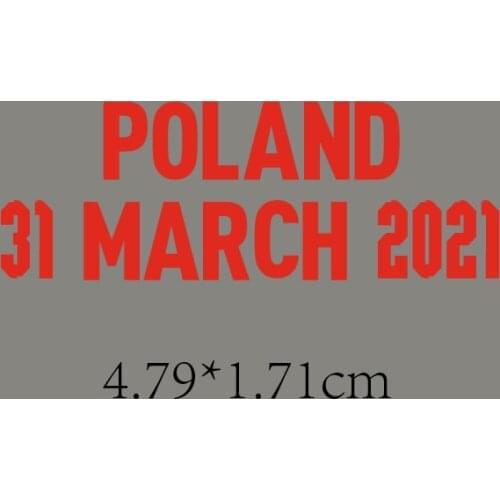 2021 England Match Details England Vs Poland Heat Transfer Soccer Patch Set