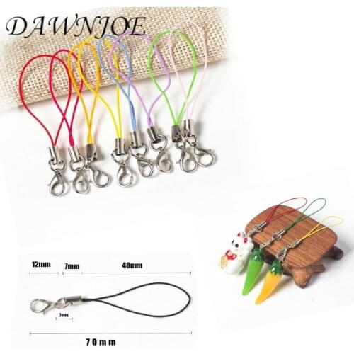 50pcs/lot DIY Making Lanyard Silver Lobster Clasp Pendant Connector Mobile Rope Jewelry Key Chain Charms Finding