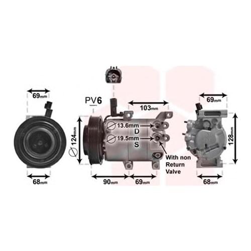AC A/C Air Conditioning Conditioner Compressor Cooling Pump VS12M for HYUNDAI FLUIDIC ELANTRA MD UD 1.6 977013X000 97701-3X000