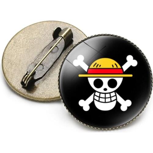 Anime ONE PIECE Medal Pins Cartoon Luffy Zoro Badge Brooch Jewelry