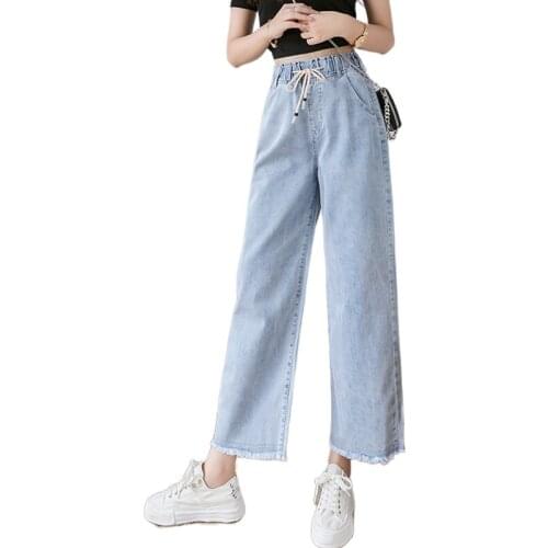 Cheap wholesale 2021 spring summer new fashion casual Denim women Pants woman female OL high waisted jeans baggy jeans Py1530