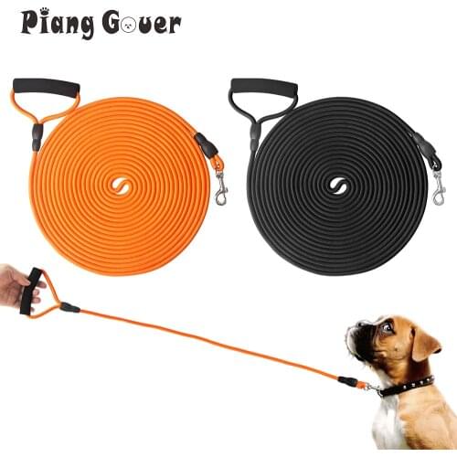 Long Dog Leash Tracking Round Rope Orange Outdoor Walk Training Pet Lead Leash For Medium Large Dog Leashes 3M/5M/10M/15M