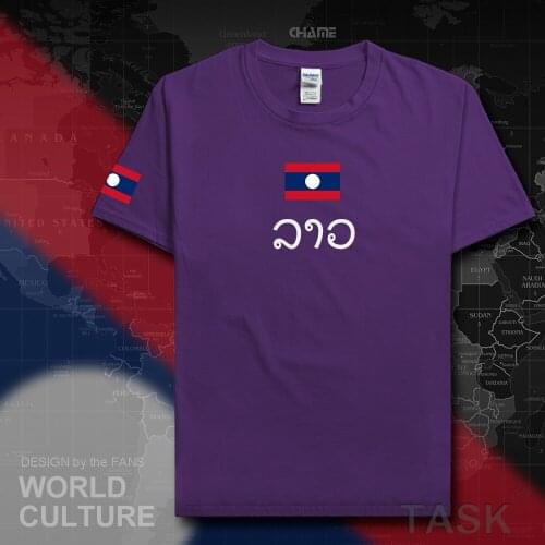 Laos mens t shirt fashion 2017 jersey nation team 100% cotton t-shirt clothing tees country sporting footballer Tops Laotian Lao