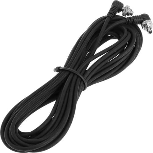 Pc-Pc Line Camera Pc Sync Cable Male to Male Cord Trigger Flash Light Extend 5m