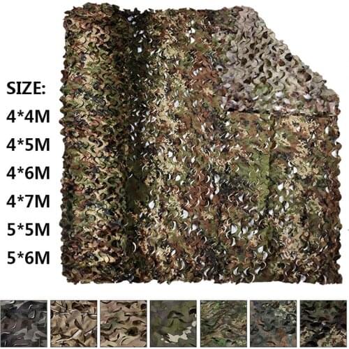 Multi-Size Camouflage Military Net Camo Netting Army Nets Shade Mesh Hunting Garden Car Outdoor Camping Sun Shelter Tarp Tent