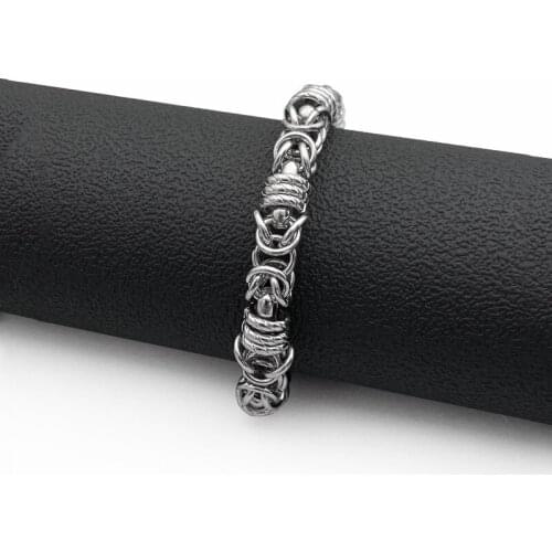 Fashionable Titanium Steel Stainless Steel Splicing Bracelet Domineering Simple Wild Bracelet Stainless Steel Jewelry