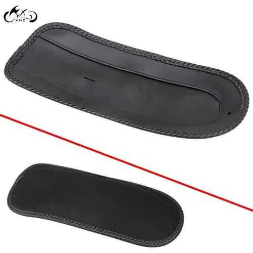 Motorcycle Black Leather Rear Fender Bib Solo Seat For Harley Dyna 1991-2005