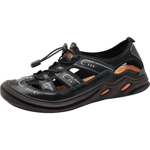 Men Closed Toe Sandals Breathable Designer Original Beach Walking Shoes Summer Fashion Water Shoes Non-Slip 2021 New Brand 38-45