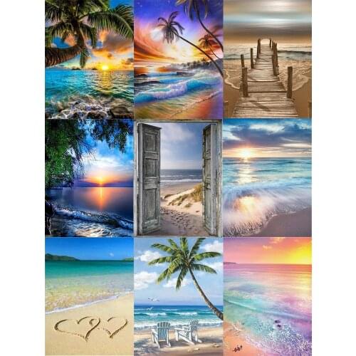 Diamond painting kit, 5D embroidery painting kit for gem cross stitch crafts, landscape mosaic, 3D, gift with round diamond