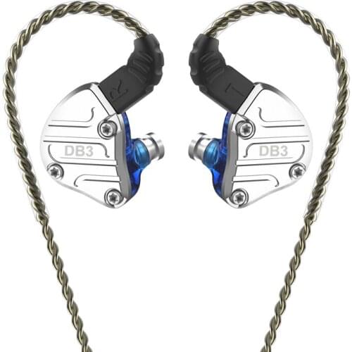 NICEHCK DB3 1BA+2DD Hybrid Driver In Ear Earphone DJ Monitor HIFI Headphone Running Sport Headset Noise Cancelling Earbuds IEM